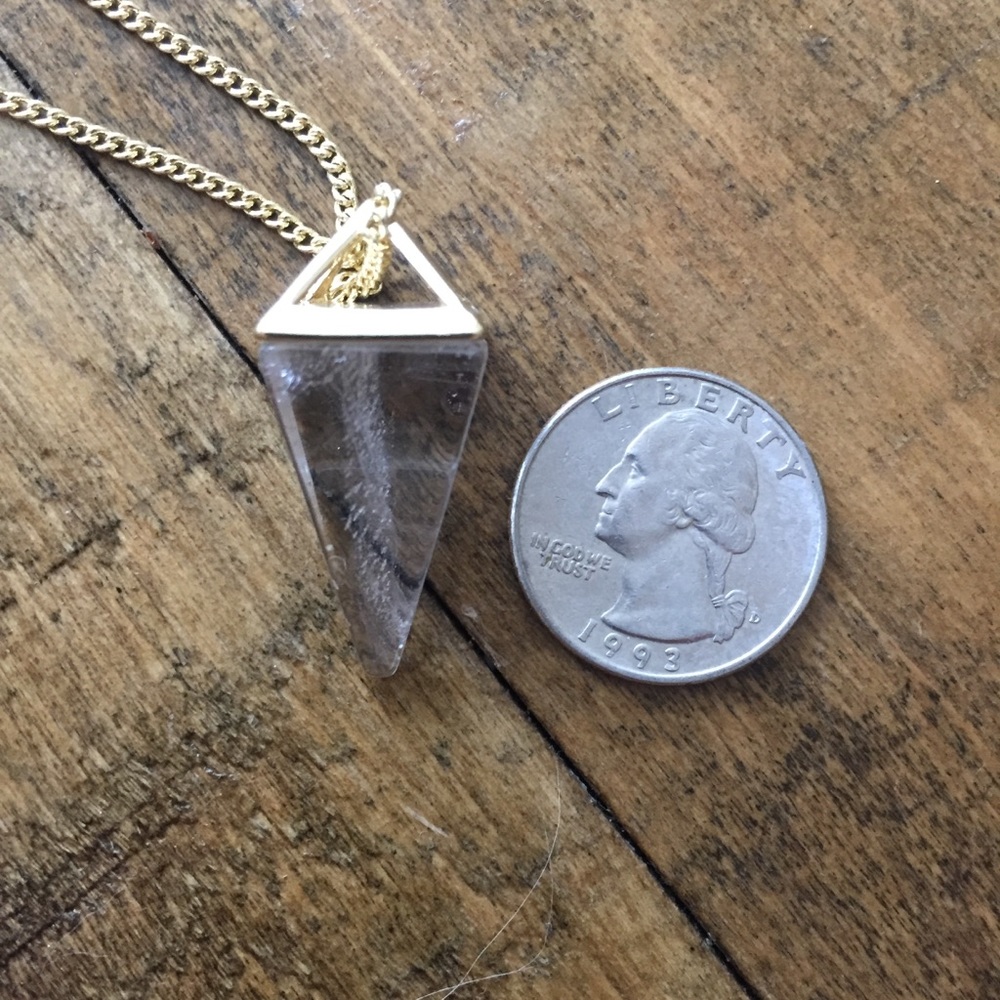 Quartz Crystal Pyramid Pendant - Picture 8 of 8